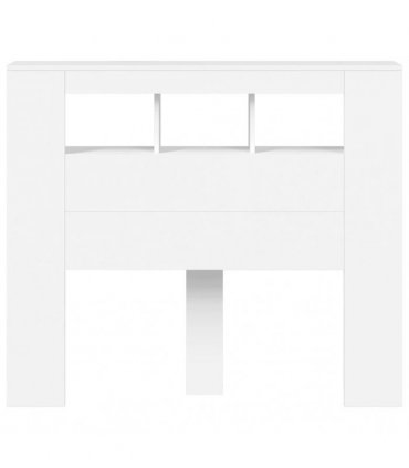 vidaXL LED Headboard White 120x18.5x103.5 cm Engineered Wood