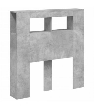 vidaXL LED Headboard Concrete Grey 100x18.5x103.5 cm Engineered Wood
