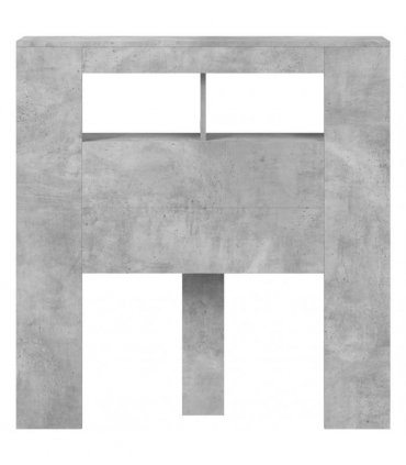 vidaXL LED Headboard Concrete Grey 100x18.5x103.5 cm Engineered Wood