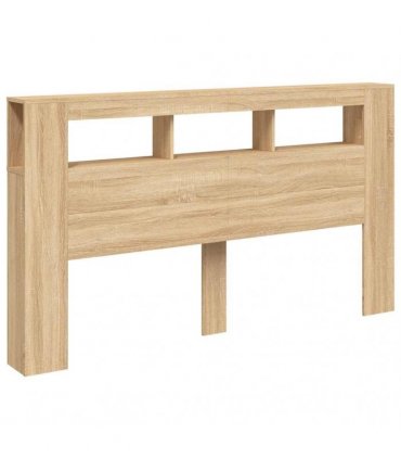 vidaXL LED Headboard Sonoma Oak 180x18.5x103.5 cm Engineered Wood