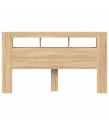 vidaXL LED Headboard Sonoma Oak 180x18.5x103.5 cm Engineered Wood