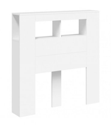 vidaXL LED Headboard White 100x18.5x103.5 cm Engineered Wood