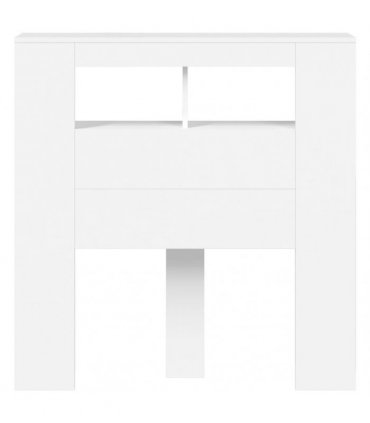 vidaXL LED Headboard White 100x18.5x103.5 cm Engineered Wood