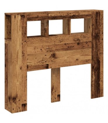 vidaXL LED Headboard Old Wood 120x18.5x103.5 cm Engineered Wood