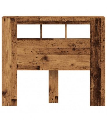 vidaXL LED Headboard Old Wood 120x18.5x103.5 cm Engineered Wood