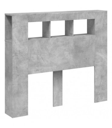 vidaXL LED Headboard Concrete Grey 120x18.5x103.5 cm Engineered Wood