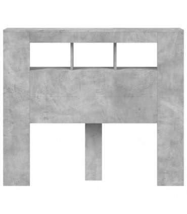 vidaXL LED Headboard Concrete Grey 120x18.5x103.5 cm Engineered Wood