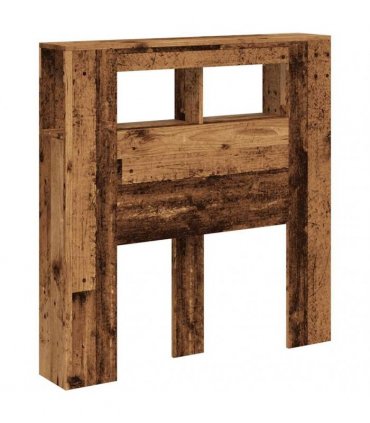 vidaXL LED Headboard Old Wood 100x18.5x103.5 cm Engineered Wood