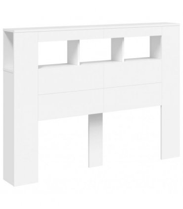 vidaXL LED Headboard White 140x18.5x103.5 cm Engineered Wood