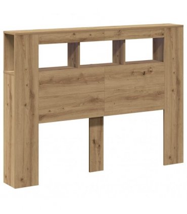 vidaXL LED Headboard Artisan Oak 140x18.5x103.5 cm Engineered Wood