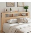 vidaXL LED Headboard Sonoma Oak 200 cm Engineered Wood