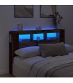 vidaXL LED Headboard Old Wood 160x18.5x103.5 cm Engineered Wood