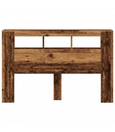 vidaXL LED Headboard Old Wood 160x18.5x103.5 cm Engineered Wood