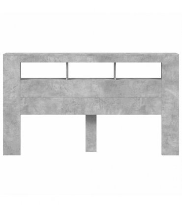 vidaXL LED Headboard Concrete Grey 180x18.5x103.5 cm Engineered Wood