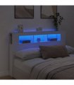 vidaXL LED Headboard White 160x18.5x103.5 cm Engineered Wood