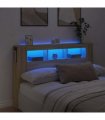 vidaXL LED Headboard Sonoma Oak 160x18.5x103.5 cm Engineered Wood