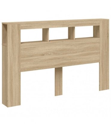 vidaXL LED Headboard Sonoma Oak 160x18.5x103.5 cm Engineered Wood