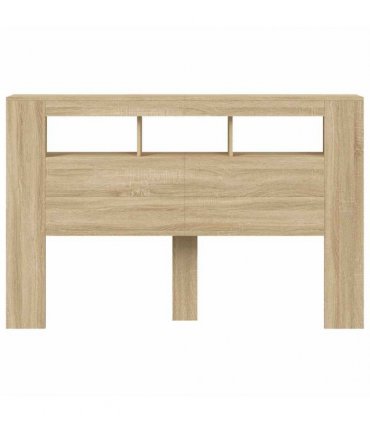 vidaXL LED Headboard Sonoma Oak 160x18.5x103.5 cm Engineered Wood