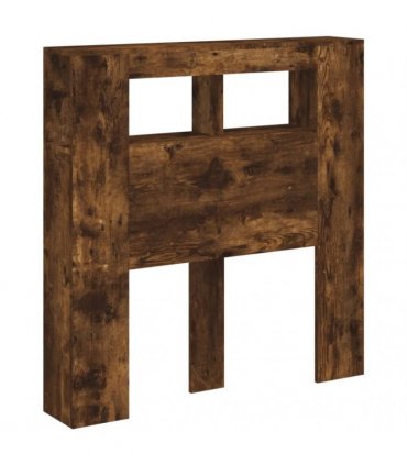 vidaXL LED Headboard Smoked Oak 100x18.5x103.5 cm Engineered Wood
