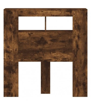 vidaXL LED Headboard Smoked Oak 100x18.5x103.5 cm Engineered Wood