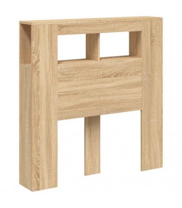 vidaXL LED Headboard Sonoma Oak 100x18.5x103.5 cm Engineered Wood