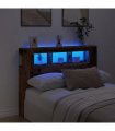 vidaXL LED Headboard Old Wood 140x18.5x103.5 cm Engineered Wood