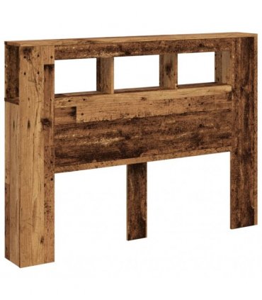 vidaXL LED Headboard Old Wood 140x18.5x103.5 cm Engineered Wood