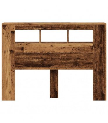 vidaXL LED Headboard Old Wood 140x18.5x103.5 cm Engineered Wood