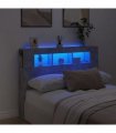 vidaXL LED Headboard Concrete Grey 140x18.5x103.5 cm Engineered Wood