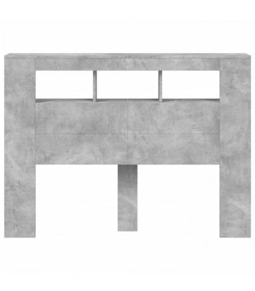 vidaXL LED Headboard Concrete Grey 140x18.5x103.5 cm Engineered Wood