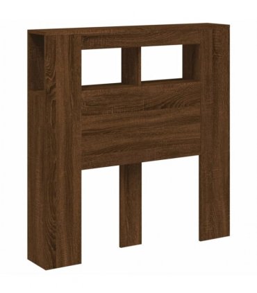 vidaXL LED Headboard Brown Oak 100x18.5x103.5 cm Engineered Wood