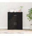 vidaXL Sideboard with Drawer Black Oak 60 x 31 x 70 cm Engineered Wood
