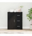 vidaXL Sideboard with Drawer Black Oak 60 x 31 x 70 cm Engineered Wood — V0672047743