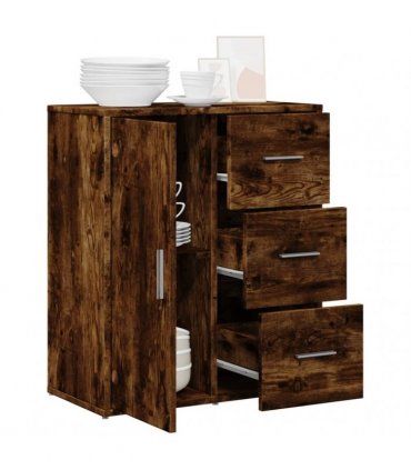vidaXL Sideboard Smoked Oak 60x31x70 cm Engineered Wood — V0672047744