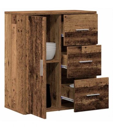 vidaXL Sideboard with Drawer Old Wood 60 x 31 x 70 cm Engineered Wood — V0672047748