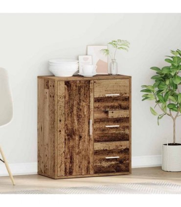 vidaXL Sideboard with Drawer Old Wood 60 x 31 x 70 cm Engineered Wood — V0672047748
