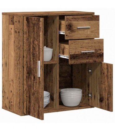 vidaXL Sideboard with Drawer Old Wood 60 x 31 x 70 cm Engineered Wood — V0672047754