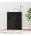 vidaXL Sideboard with Drawer Black Oak 60 x 31 x 70 cm Engineered Wood — V0672047759