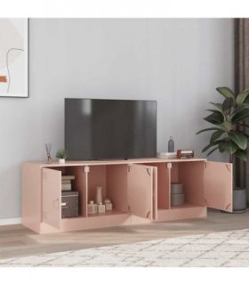 vidaXL TV Cabinets 2 pcs Pink 67x39x44 cm Steel