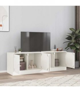 vidaXL TV Cabinets 2 pcs White 67x39x44 cm Steel