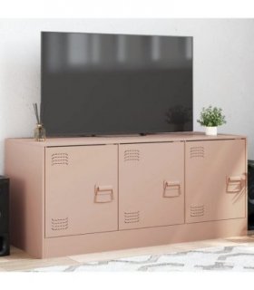 vidaXL TV Cabinet Pink 99x39x44 cm Steel