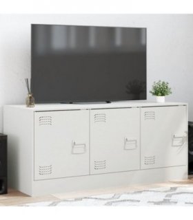 vidaXL TV Cabinet White 99x39x44 cm Steel