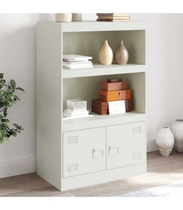 vidaXL Sideboard White 67x39x107 cm Steel