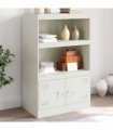 vidaXL Sideboard White 67x39x107 cm Steel