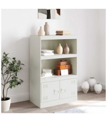 vidaXL Sideboard White 67x39x107 cm Steel