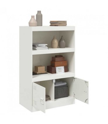 vidaXL Sideboard White 67x39x107 cm Steel