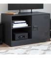 vidaXL TV Cabinet Black 67x39x44 cm Steel