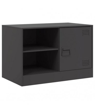 vidaXL TV Cabinet Black 67x39x44 cm Steel