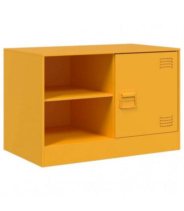 vidaXL TV Cabinet Mustard Yellow 67x39x44 cm Steel