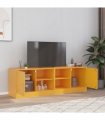 vidaXL TV Cabinets 2 pcs Mustard Yellow 67x39x44 cm Steel
